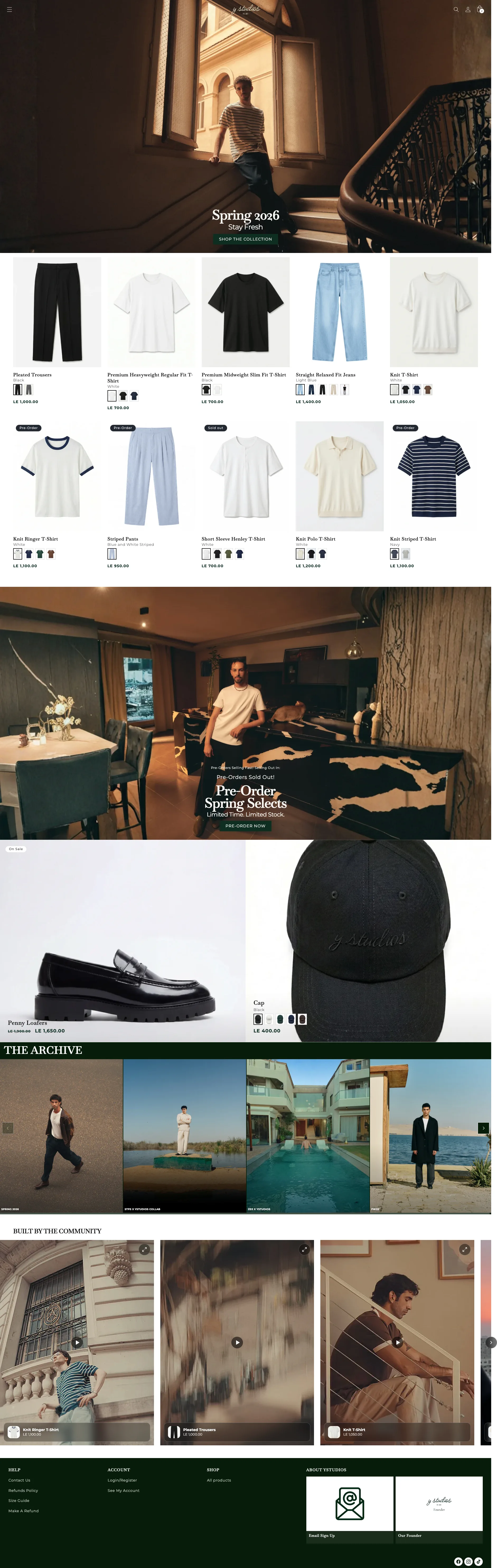 Y Studios homepage after redesign